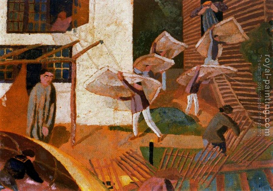 Stanley Spencer : Carrying Mattresses